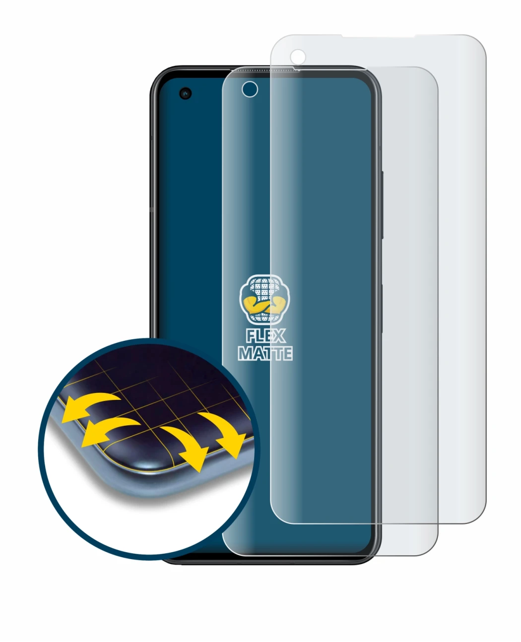 Image de l'appareil ASUS ZenFone 10 avec une grande variété de protections d'écran.