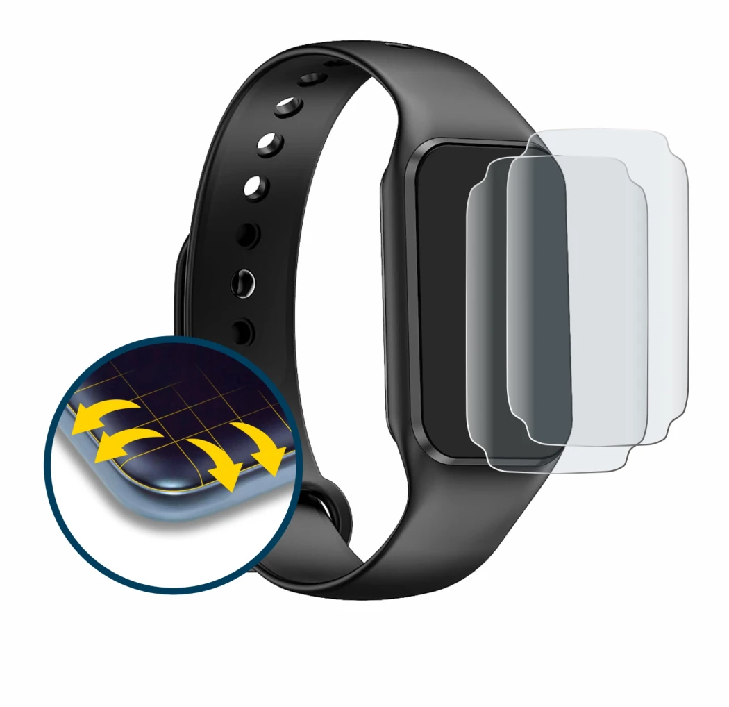 Image de l'appareil Blackview BV-R1 avec une grande variété de protections d'écran.