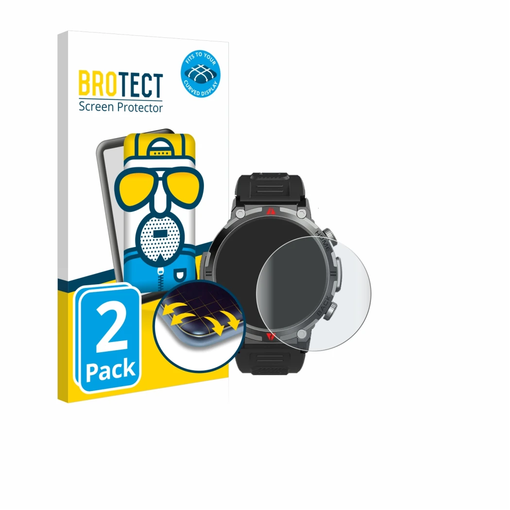 Face avant d’un emballage produit avec le logo de la marque BROTECT. À côté, l’appareil IFMDA S100 1.45