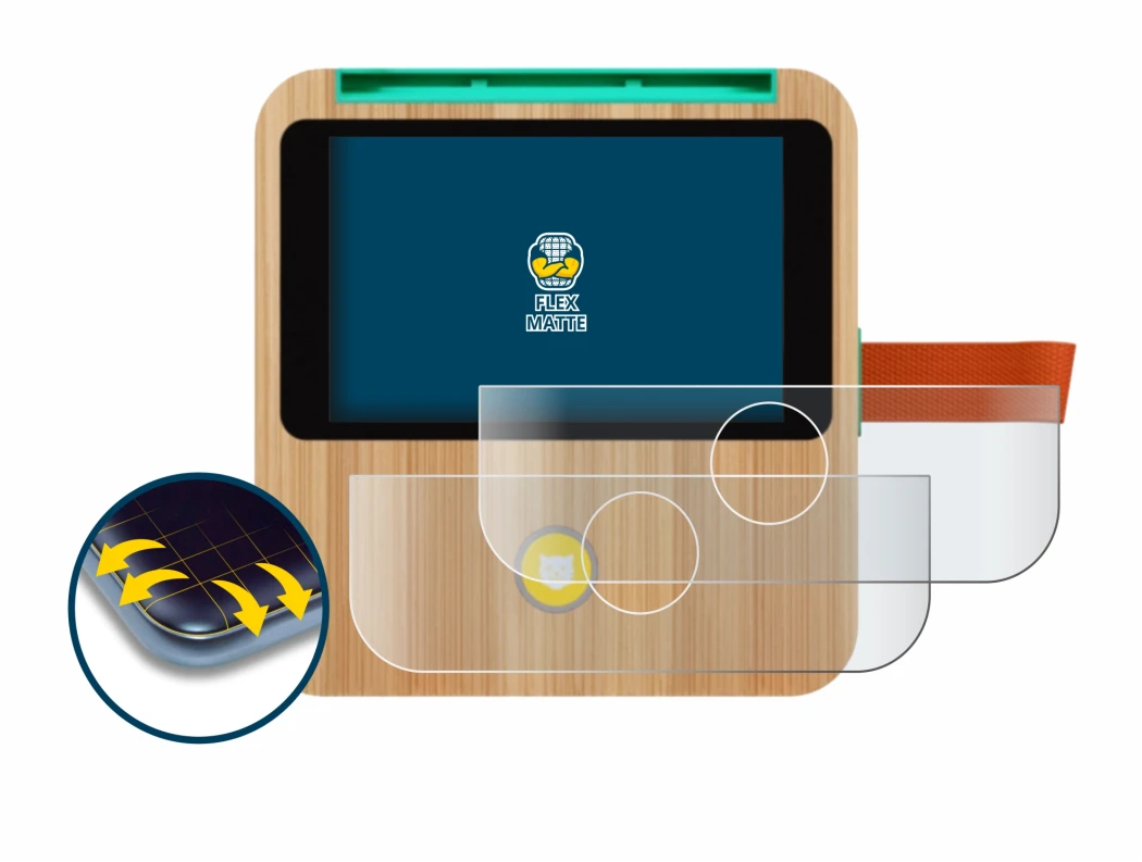 Image de l'appareil tigerbox Touch Plus avec une grande variété de protections d'écran.