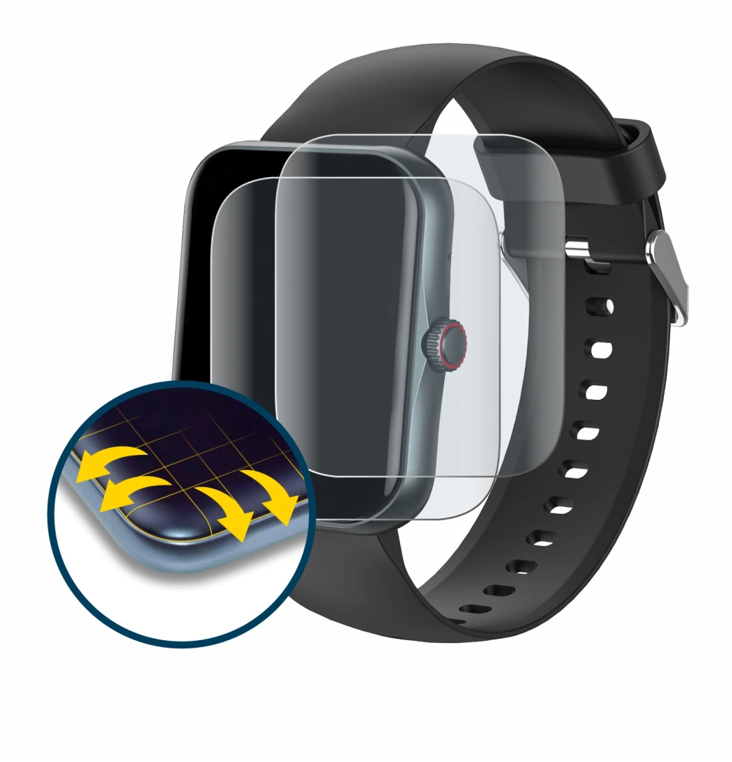 Image de l'appareil Pthtechus S80K avec une grande variété de protections d'écran.
