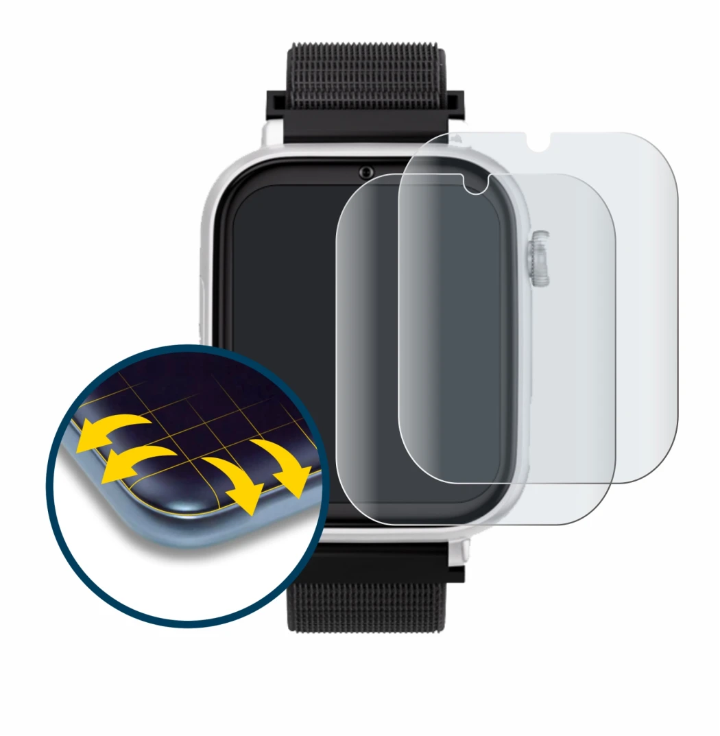 Image de l'appareil SaveFamily SaveWatch Plus avec une grande variété de protections d'écran.
