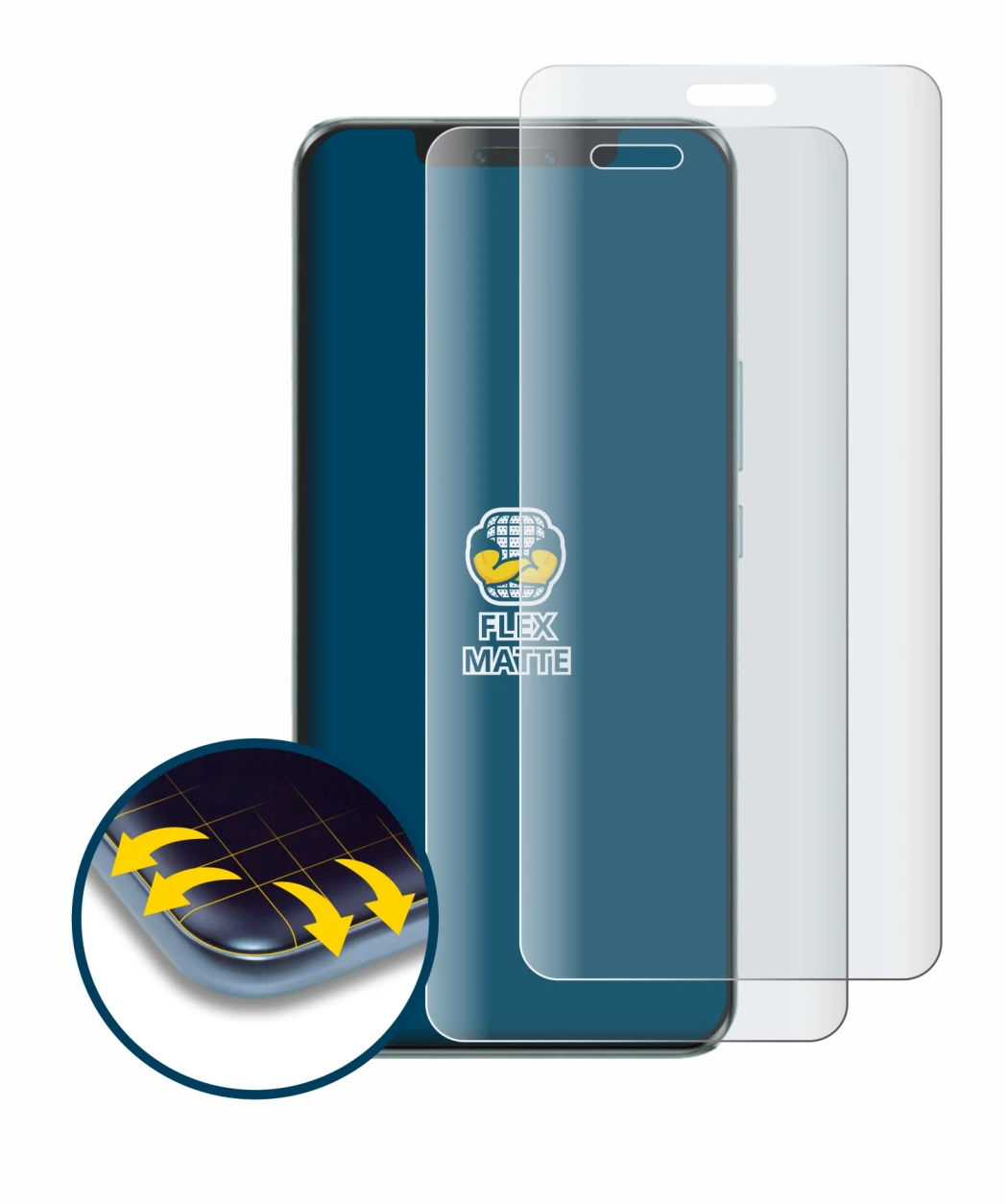 Image de l'appareil Honor Magic 6 Pro avec une grande variété de protections d'écran.
