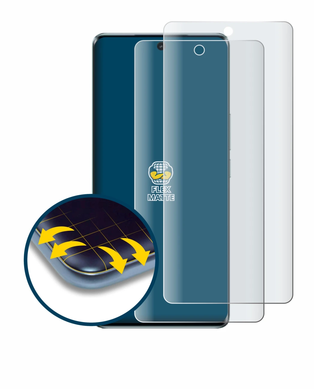 Image de l'appareil Vivo V30 Pro avec une grande variété de protections d'écran.