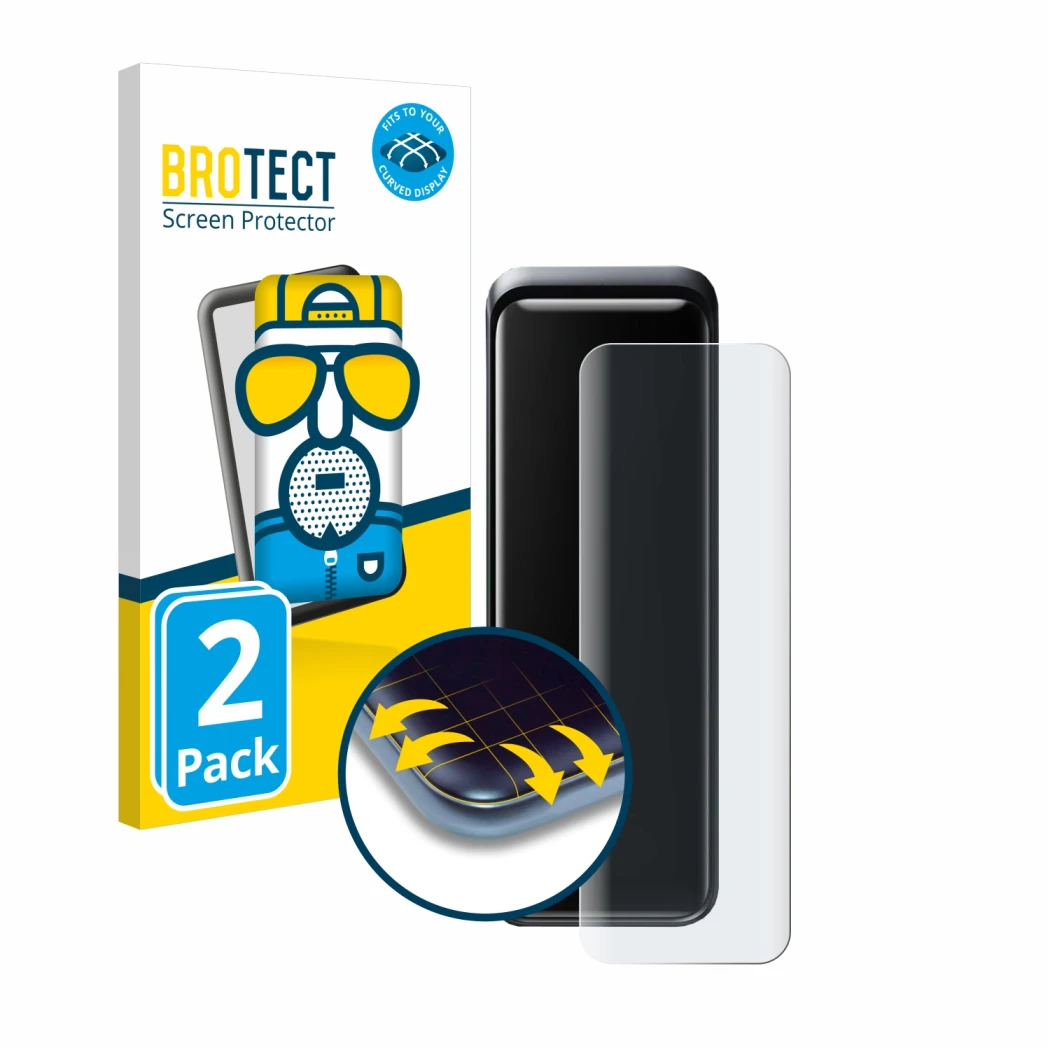Face avant d’un emballage produit avec le logo de la marque BROTECT. À côté, l’appareil Anker Prime 27650 est représenté avec 