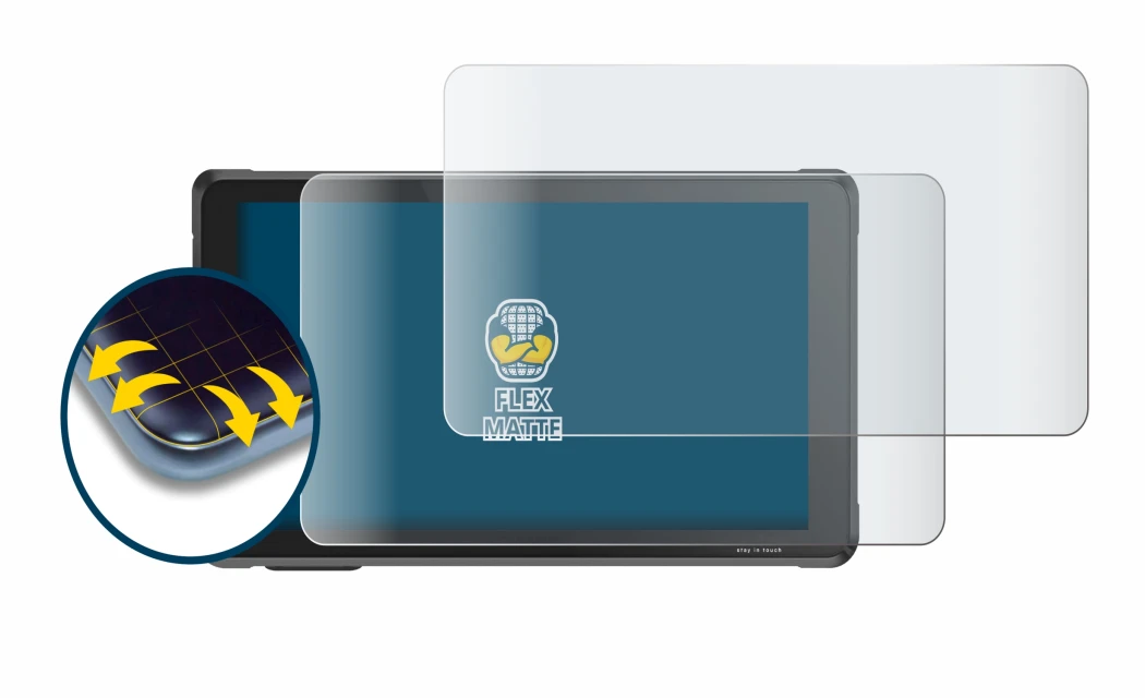 Image de l'appareil Interphone RideSync Sync55 avec une grande variété de protections d'écran.