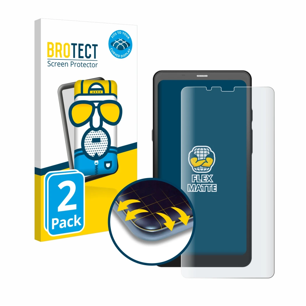 Face avant d’un emballage produit avec le logo de la marque BROTECT. À côté, l’appareil Boox Palma 2 est représenté avec la pr