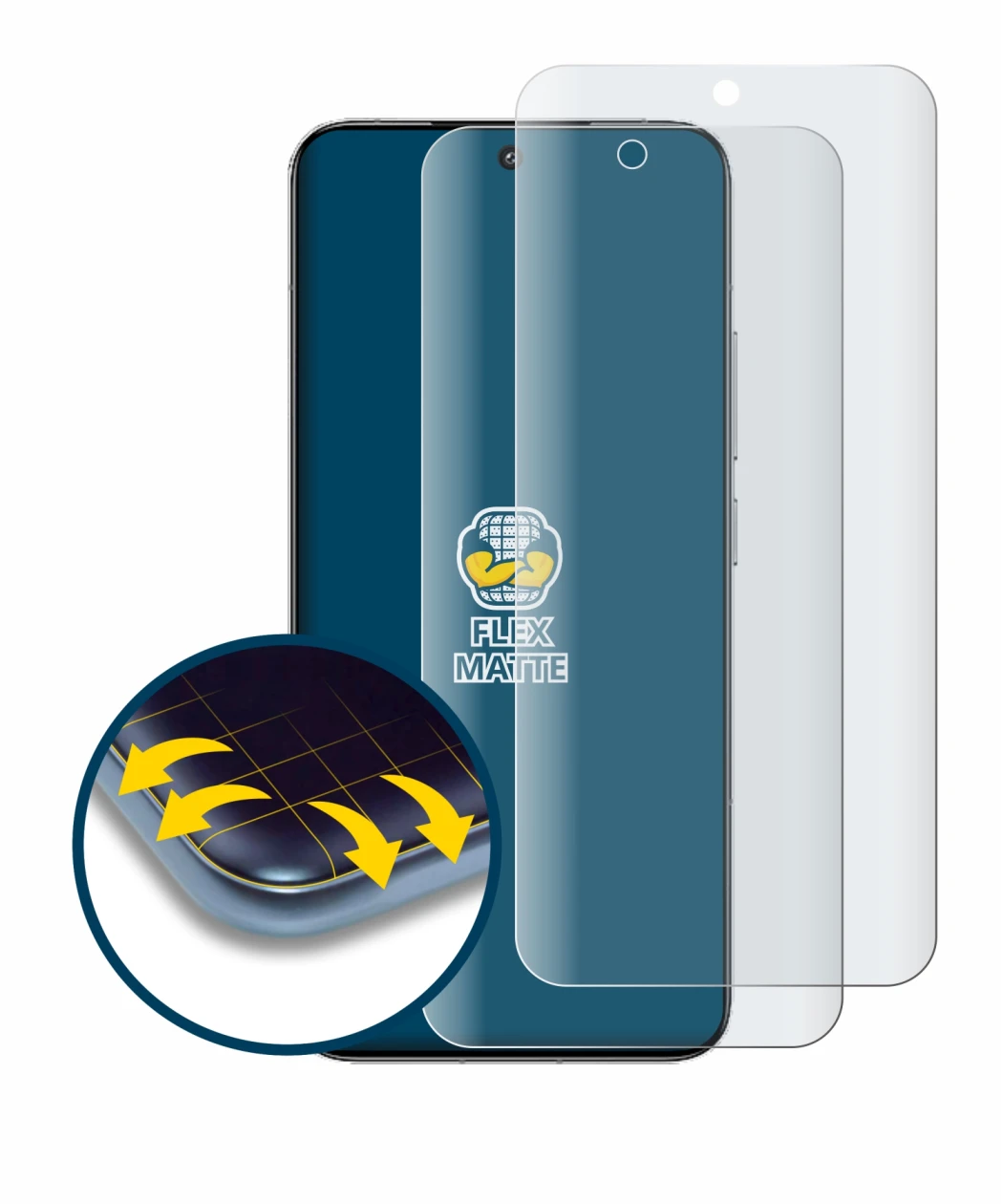 Image de l'appareil Xiaomi 15 avec une grande variété de protections d'écran.