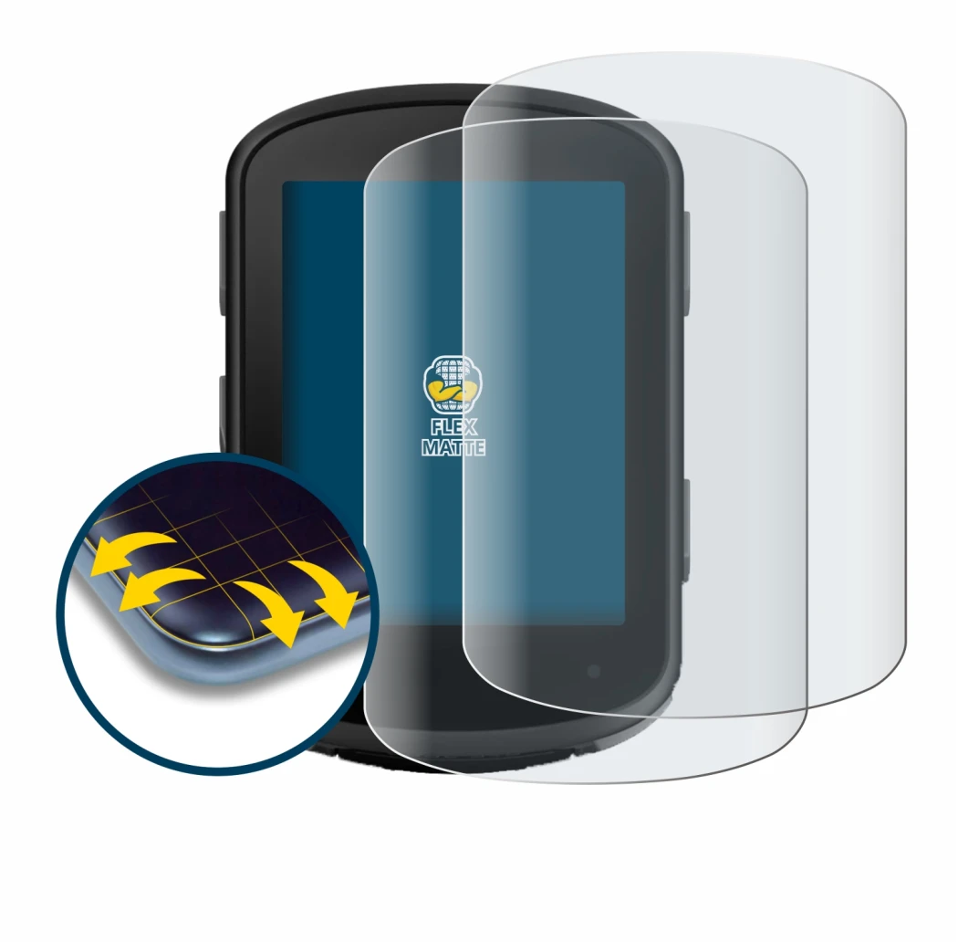 Image de l'appareil Garmin Edge 540 Solar avec une grande variété de protections d'écran.