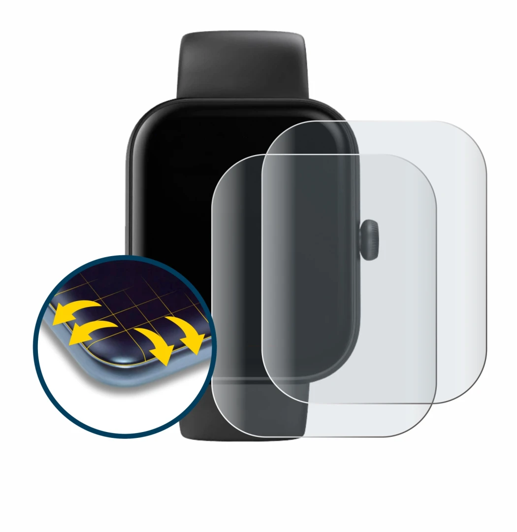 Image de l'appareil Hama Smartwatch 5000 avec une grande variété de protections d'écran.