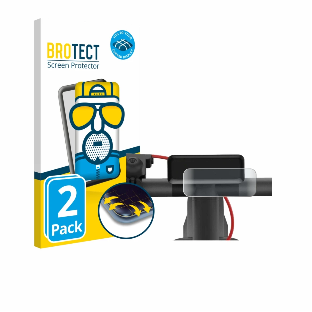 Face avant d’un emballage produit avec le logo de la marque BROTECT. À côté, l’appareil Navee V50i Pro est représenté avec la