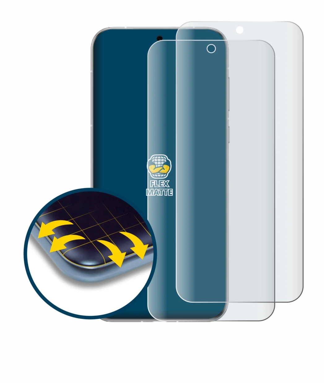 Image de l'appareil Huawei Pura 80 Pro avec une grande variété de protections d'écran.