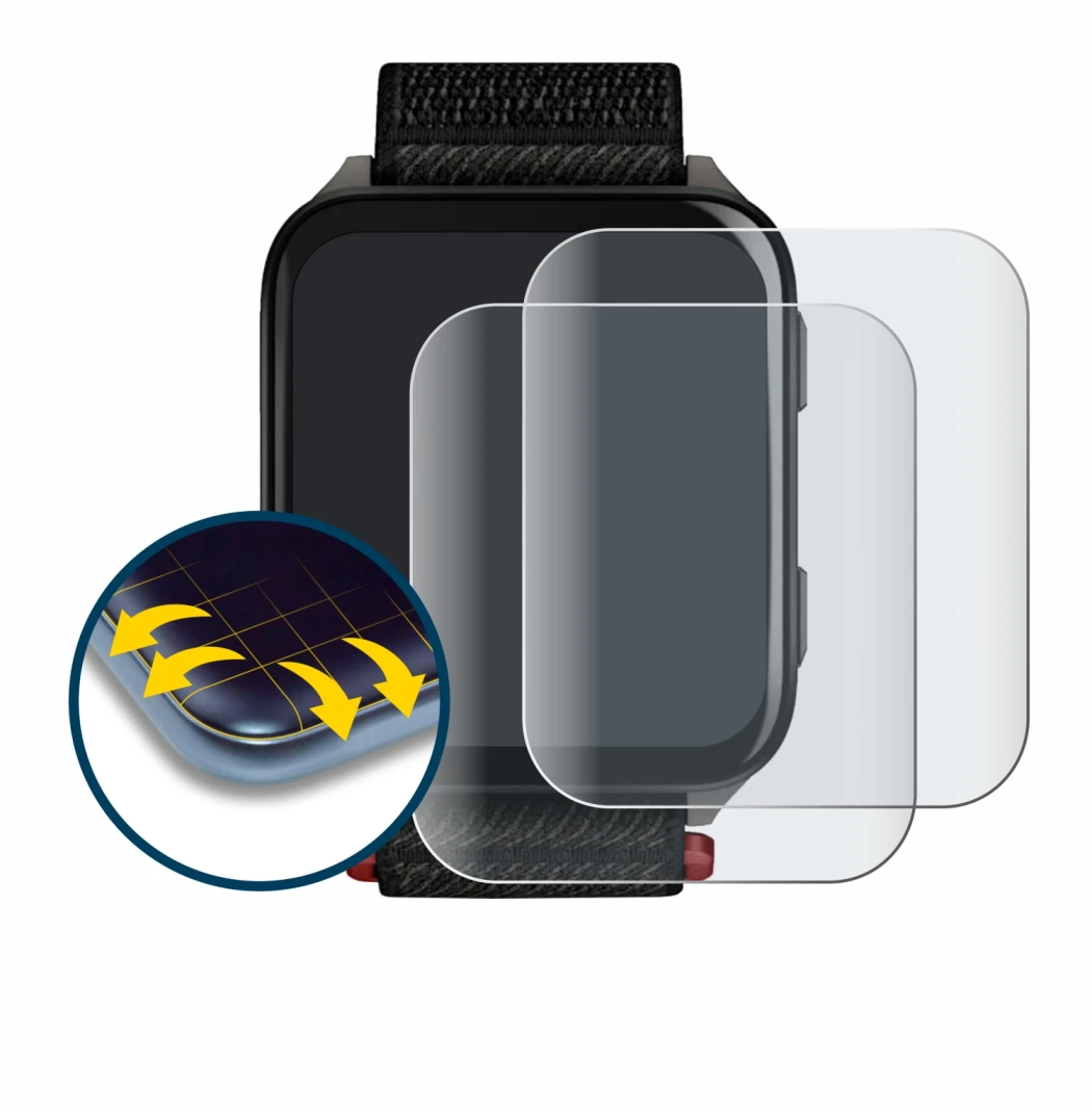 Image de l'appareil Garmin Venu X1 avec une grande variété de protections d'écran.
