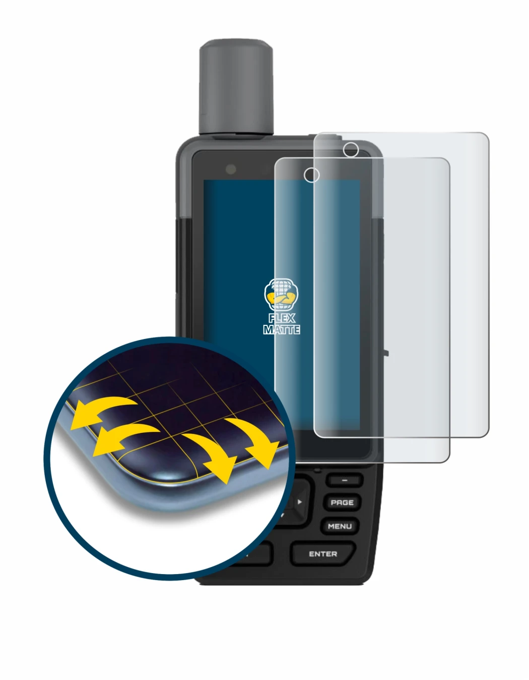 Image de l'appareil Garmin GPSMAP H1 avec une grande variété de protections d'écran.