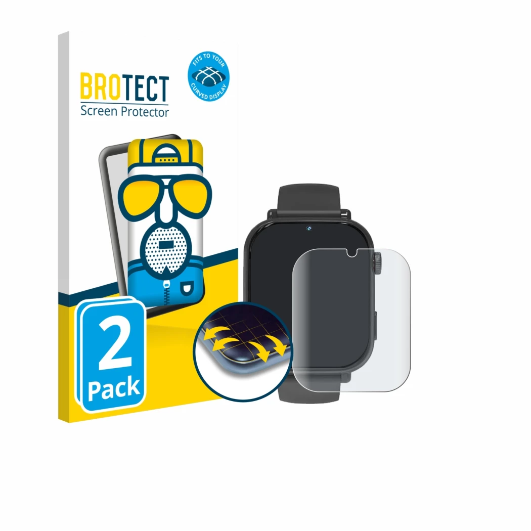 Face avant d’un emballage produit avec le logo de la marque BROTECT. À côté, l’appareil Ucani A22 est représenté avec la prote