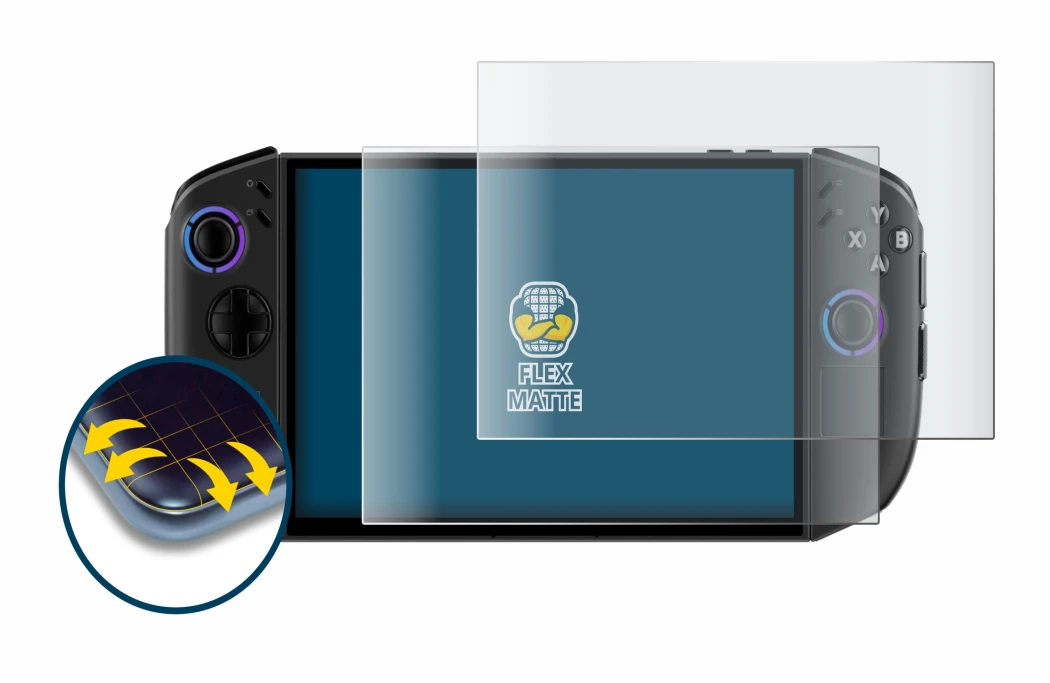 Image de l'appareil Lenovo Legion Go Gen 2 avec une grande variété de protections d'écran.