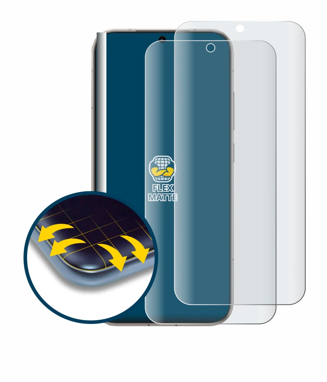 Image de l'appareil Honor Magic 8 avec une grande variété de protections d'écran.