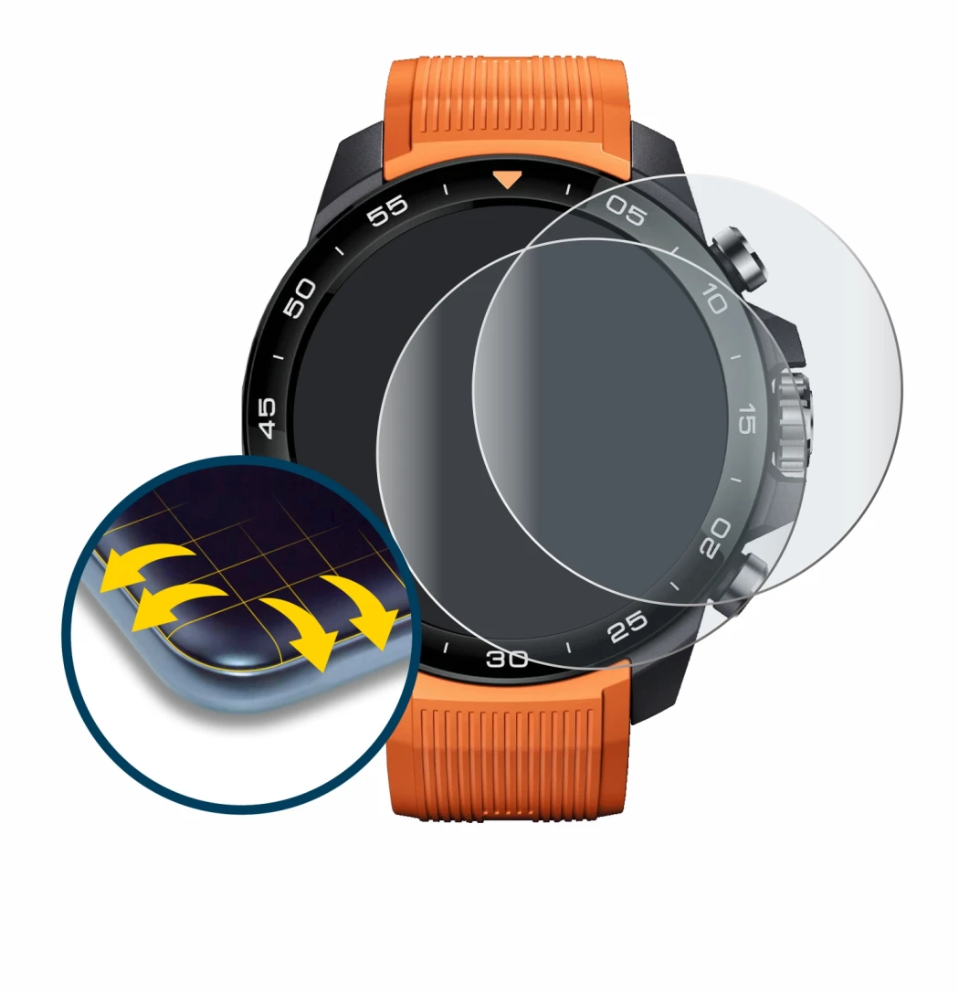 Image de l'appareil Xiaomi Mibro GS Explorer S avec une grande variété de protections d'écran.