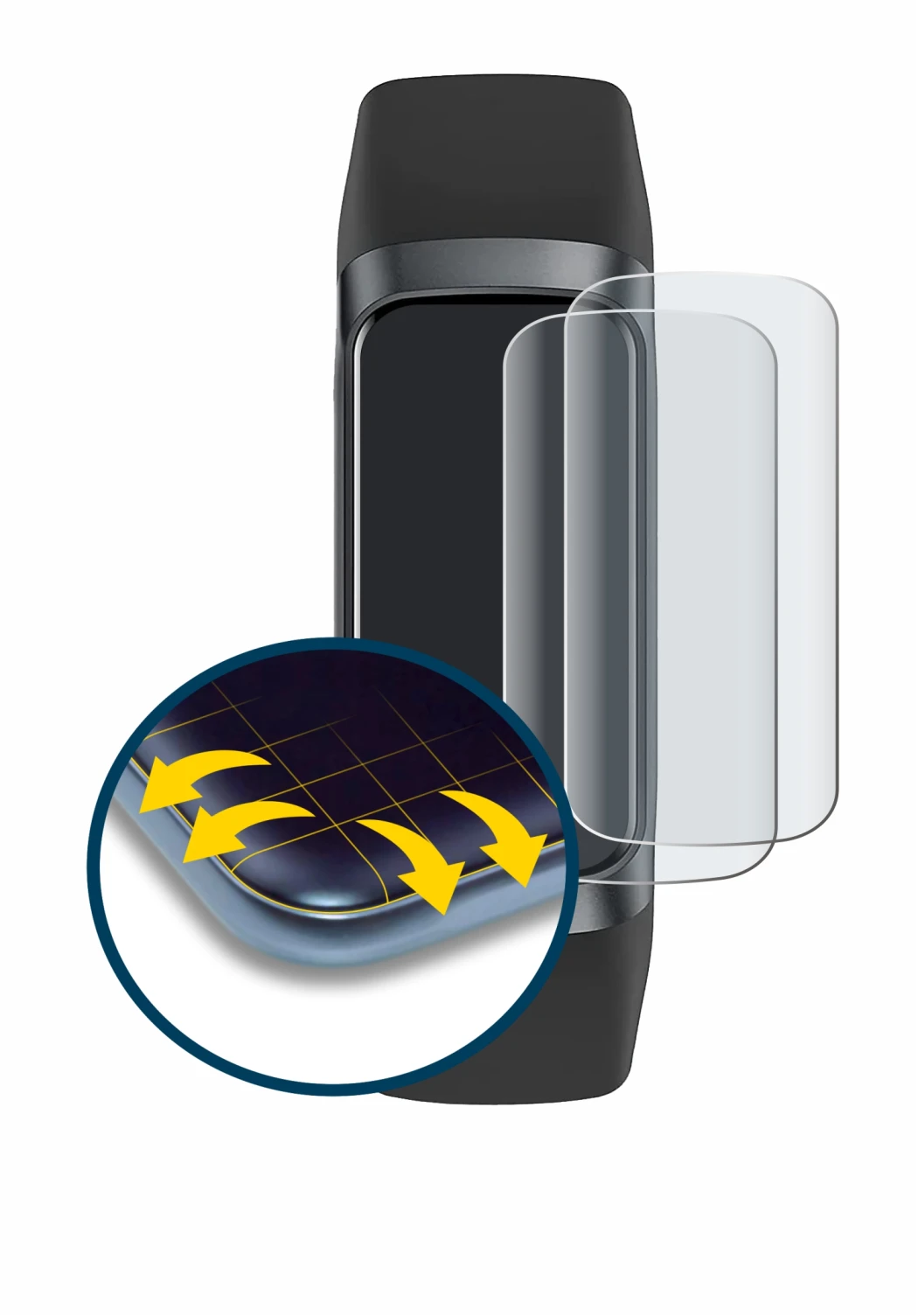 Image de l'appareil MORELOCO C60 avec une grande variété de protections d'écran.