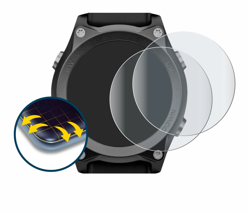 Image de l'appareil Mares Sirius avec une grande variété de protections d'écran.