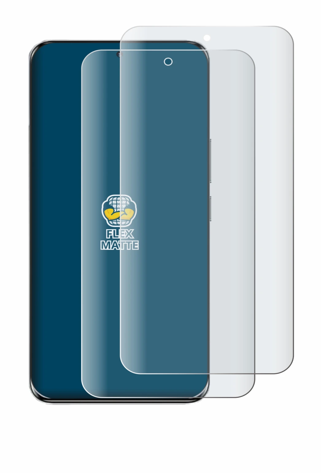 Image de l'appareil Honor 100 avec une grande variété de protections d'écran.