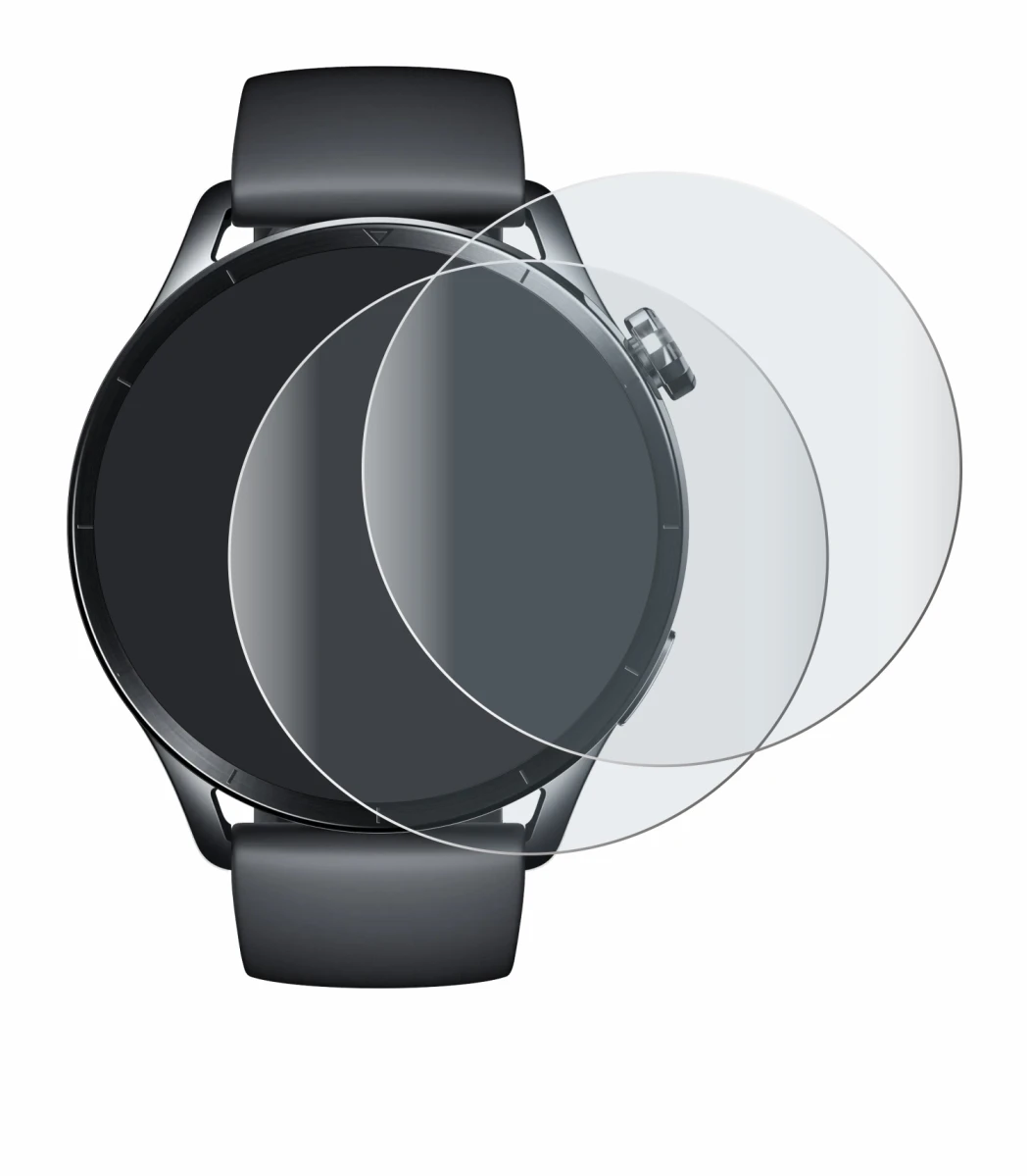 Image de l'appareil Xiaomi Watch S5 avec une grande variété de protections d'écran.