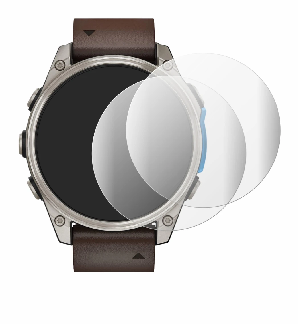 Image de l'appareil Garmin D2 Mach 2 (47 mm) avec une grande variété de protections d'écran.