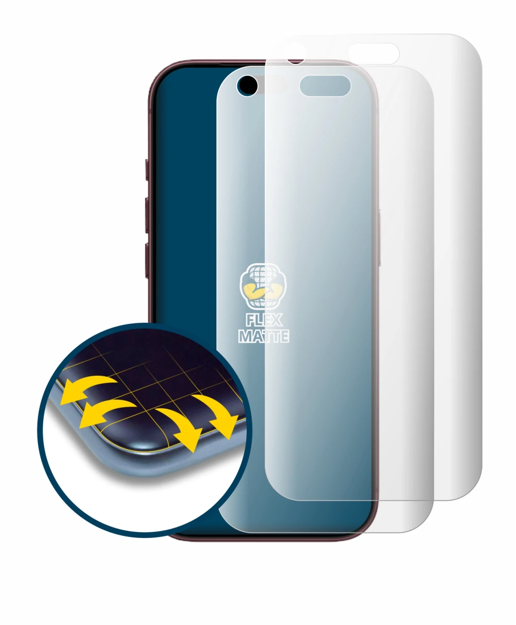 Image de l'appareil Apple iPhone 18 Pro avec une grande variété de protections d'écran.