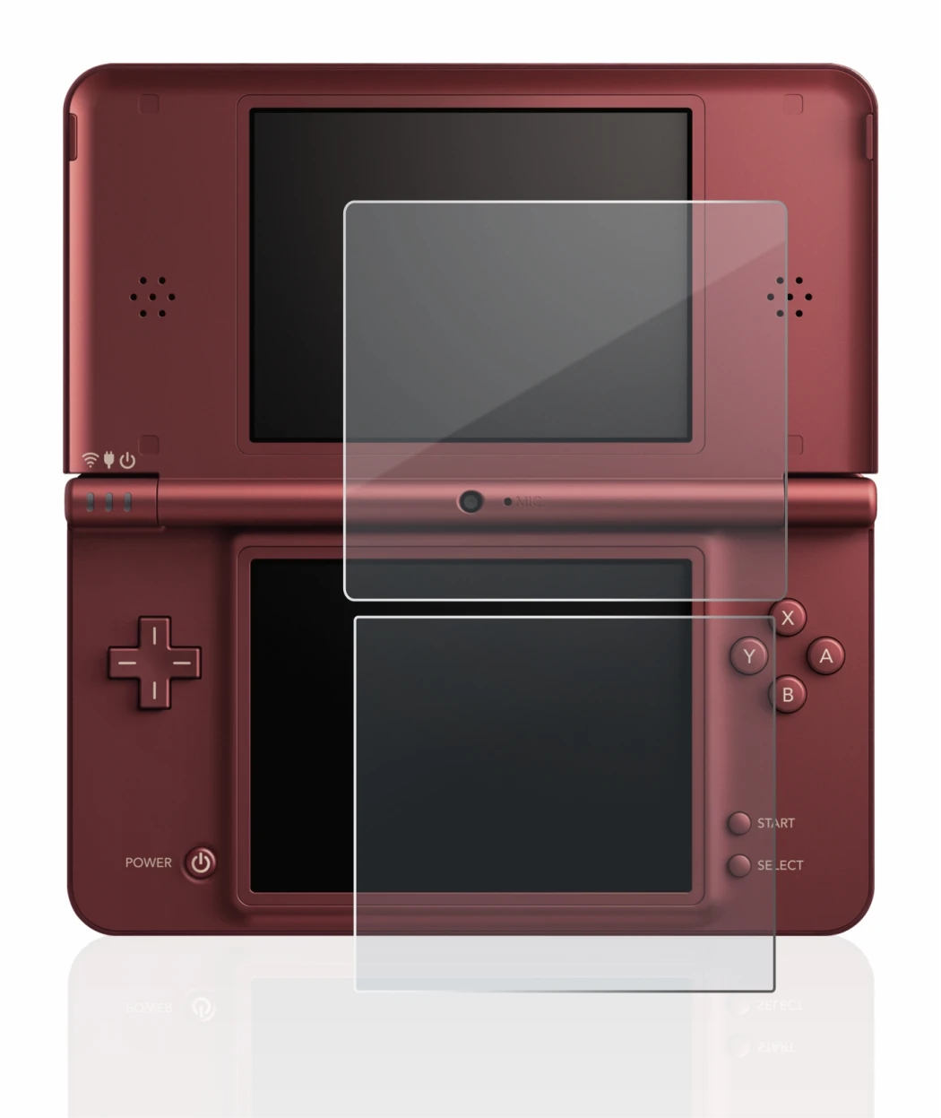 Image de l'appareil Nintendo DSi XL avec une grande variété de protections d'écran.