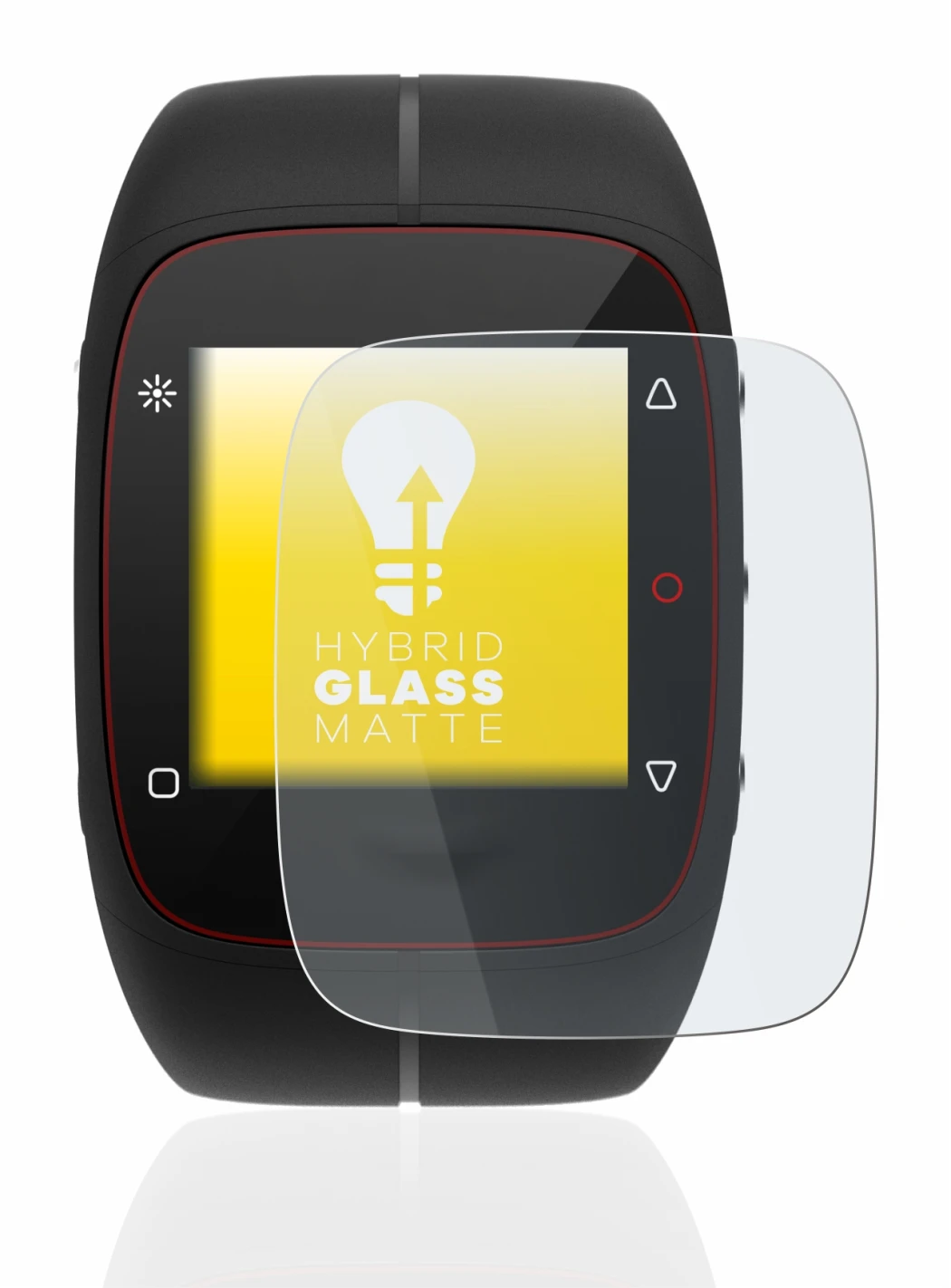 Image de l'appareil Polar M400 avec une grande variété de protections d'écran.