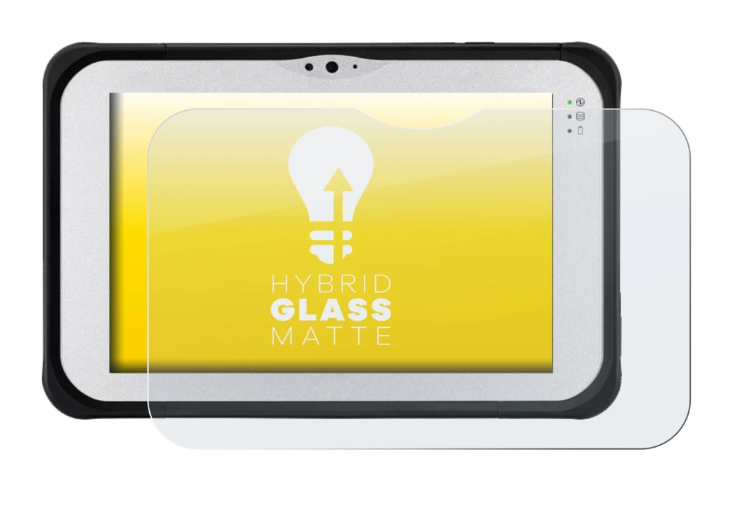 Image de l'appareil Panasonic Toughpad FZ-M1 avec une grande variété de protections d'écran.