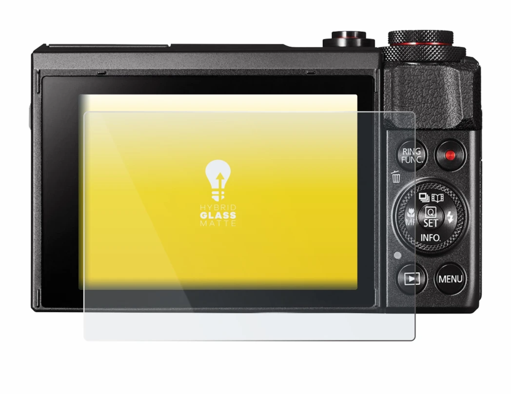 Image de l'appareil Canon PowerShot G7 X Mark II avec une grande variété de protections d'écran.