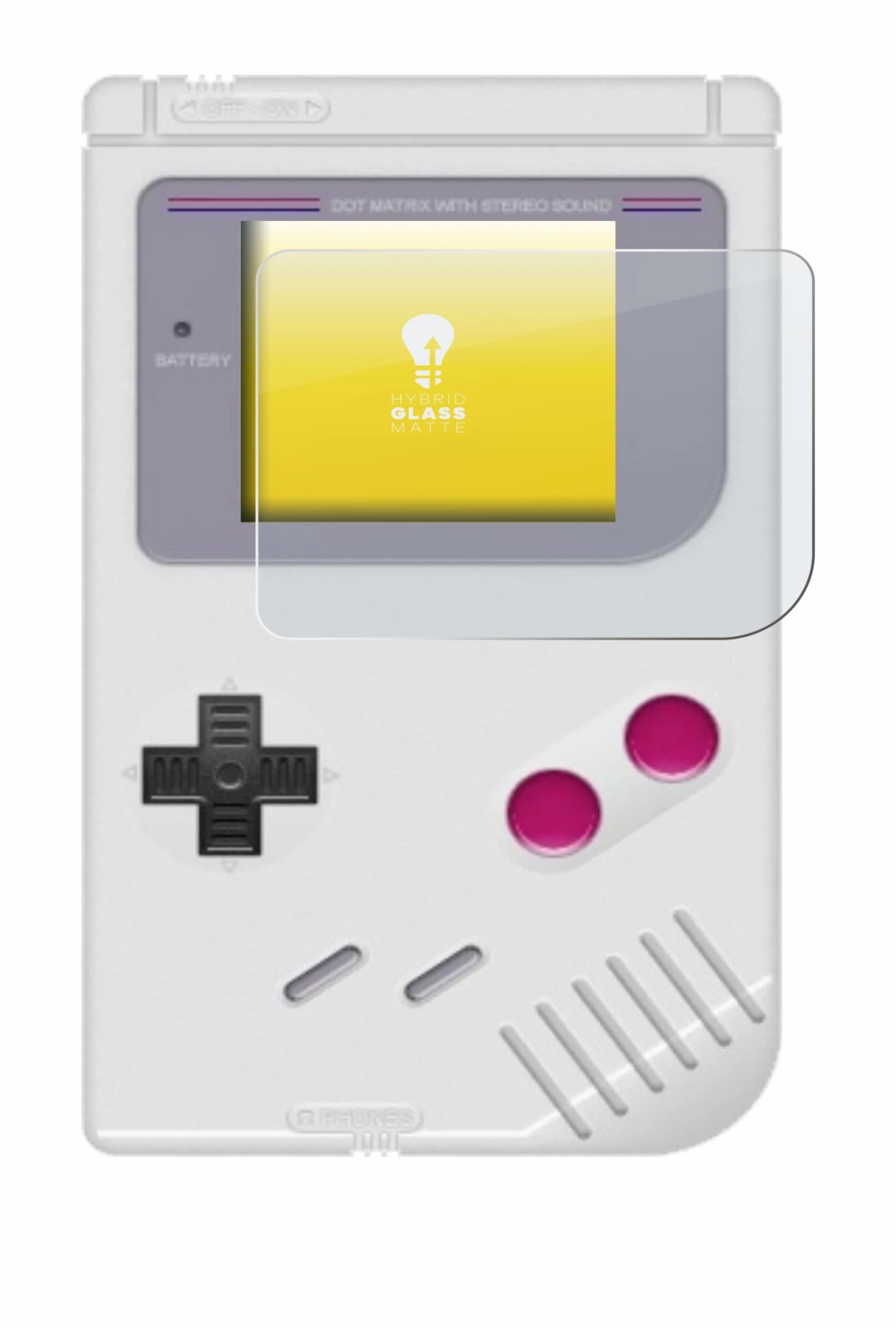 Image de l'appareil Nintendo Gameboy (1989) avec une grande variété de protections d'écran.