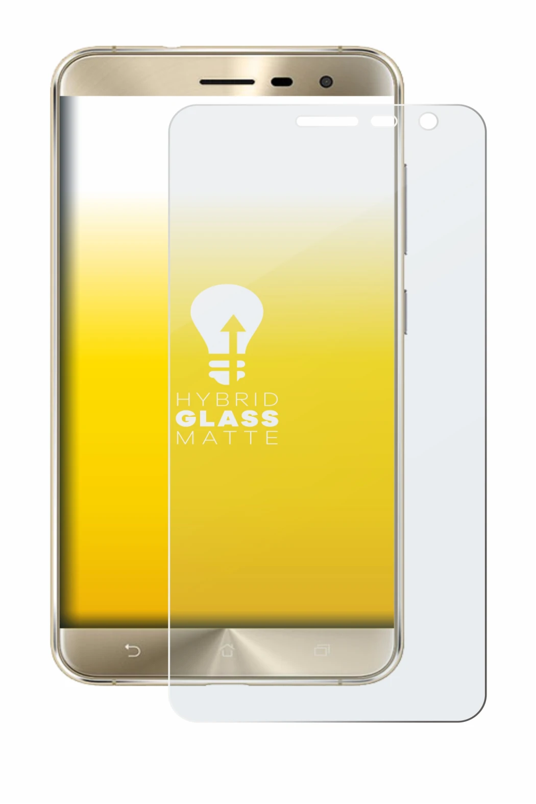 Image de l'appareil ASUS ZenFone 3 ZE552KL avec une grande variété de protections d'écran.