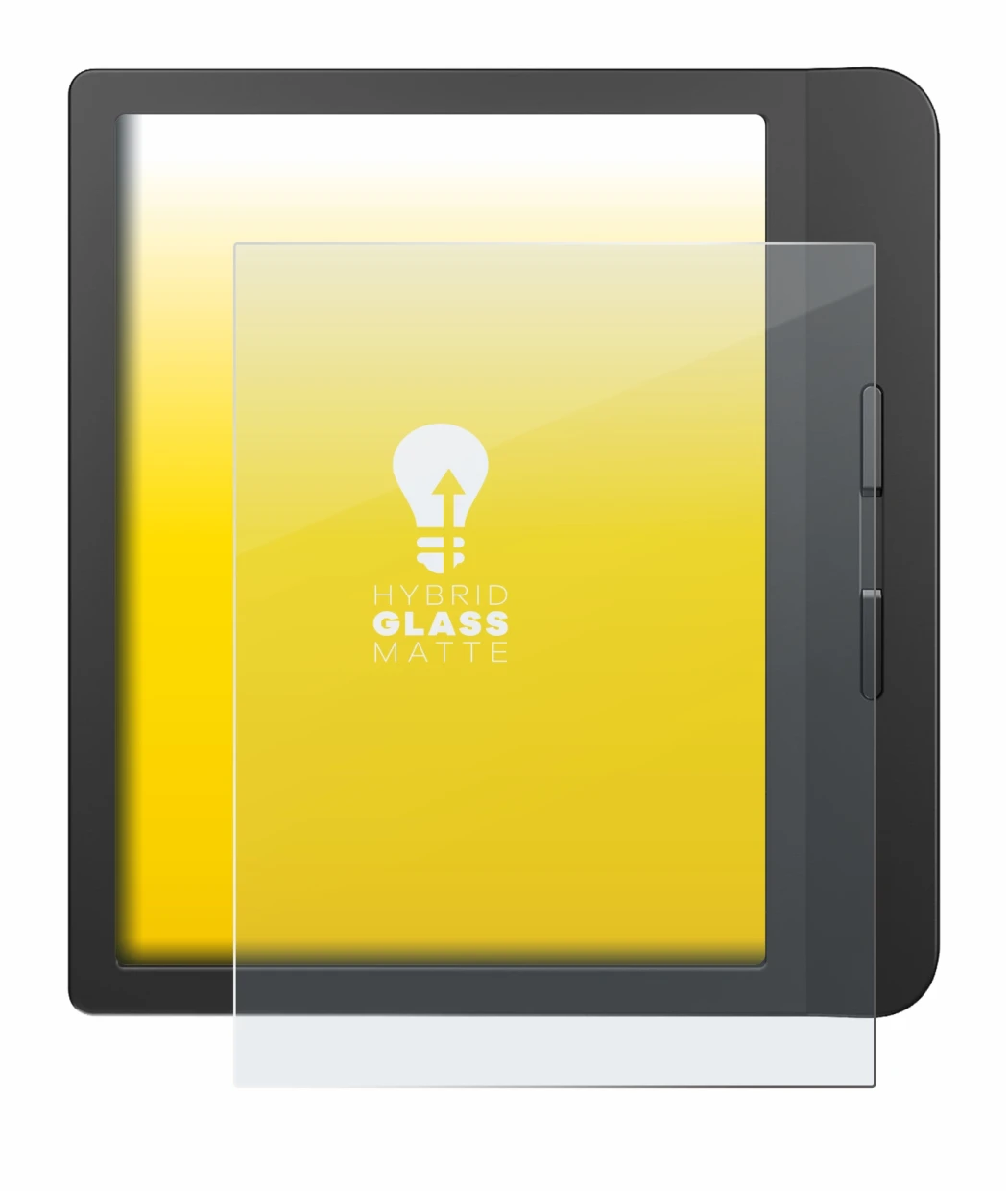 Image de l'appareil Tolino Vision 5 avec une grande variété de protections d'écran.