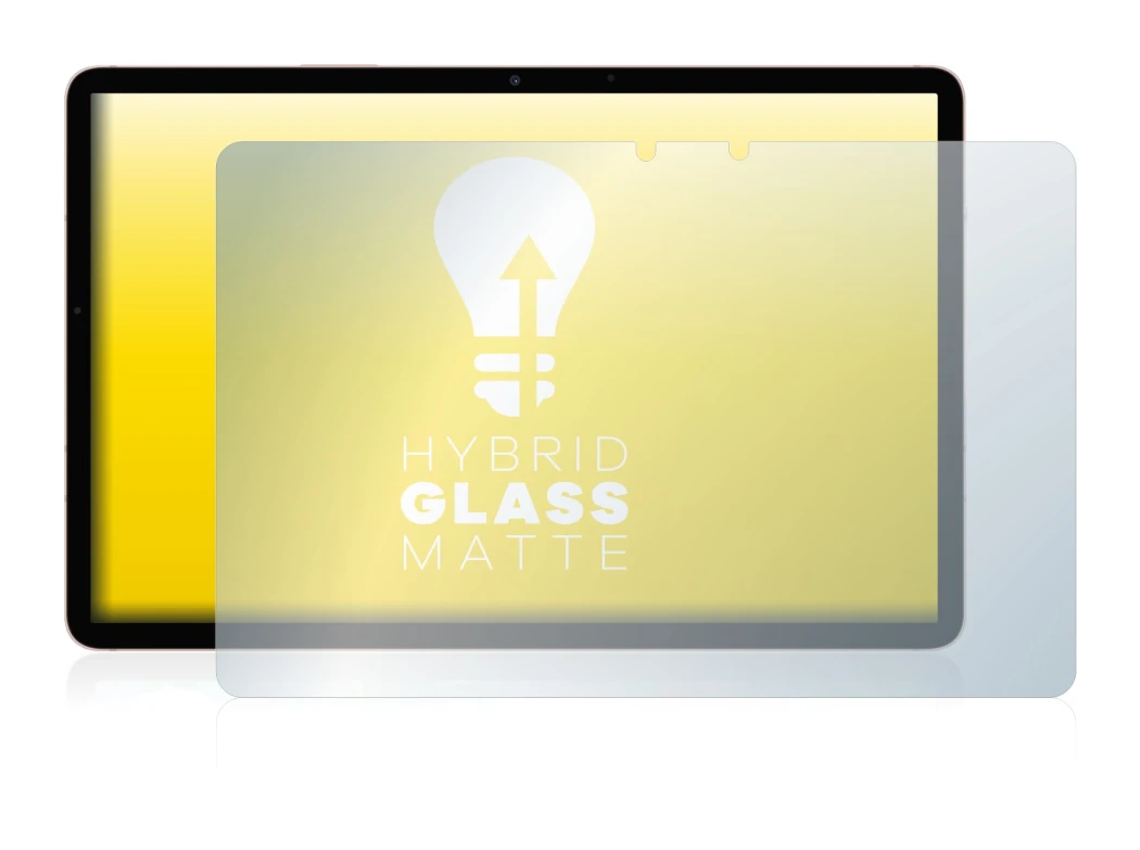 Image de l'appareil Samsung Galaxy Tab S7 WiFi 2020 (en paysage) avec une grande variété de protections d'écran.