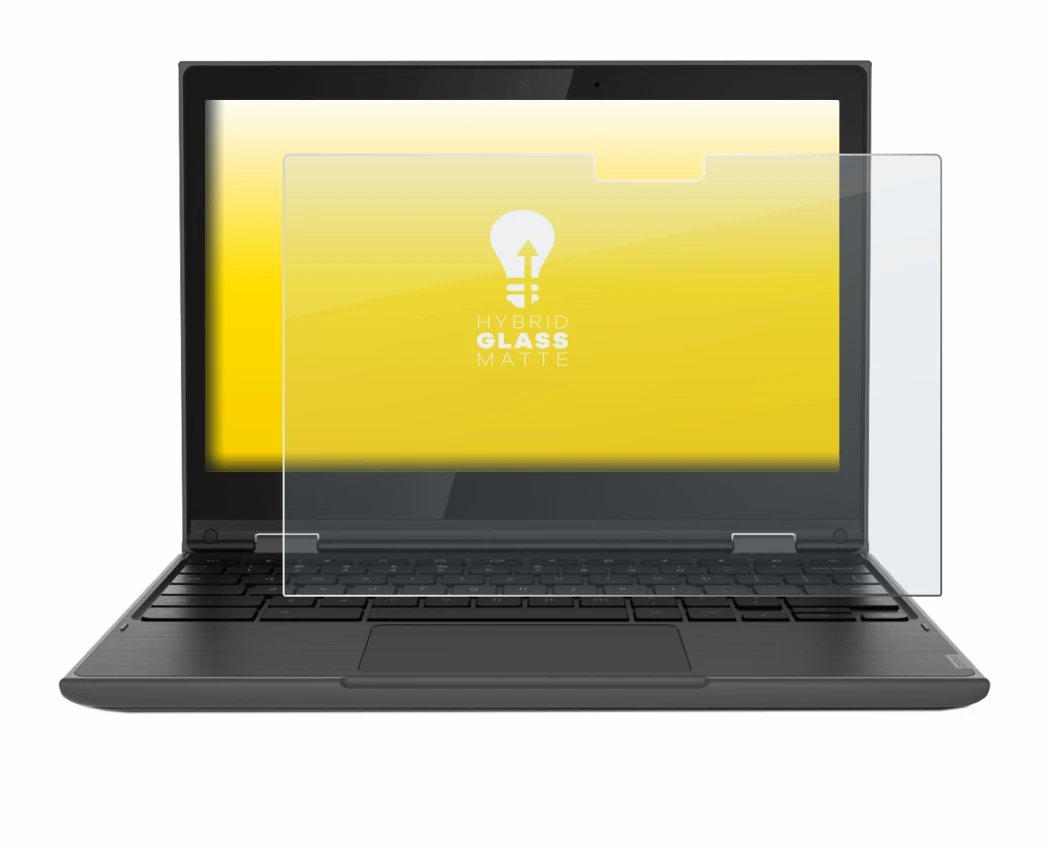 Image de l'appareil Lenovo 300e (2e Gen.) avec une grande variété de protections d'écran.