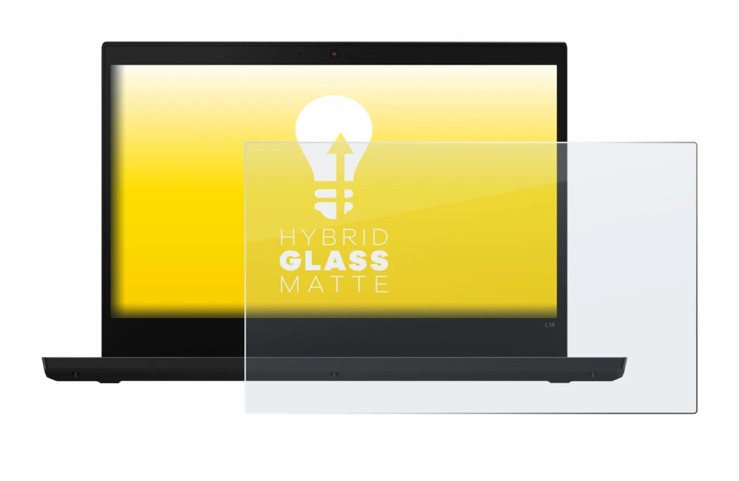 Image de l'appareil Lenovo ThinkPad L14 avec une grande variété de protections d'écran.