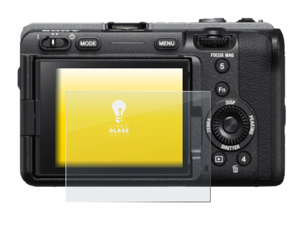 Image de l'appareil Sony FX3 avec une grande variété de protections d'écran.
