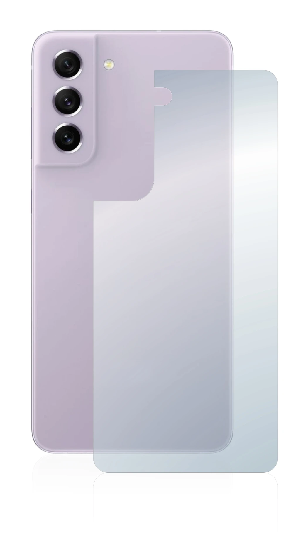 Image de l'appareil Samsung Galaxy S21 FE 5G (Arrière) avec une grande variété de protections d'écran.