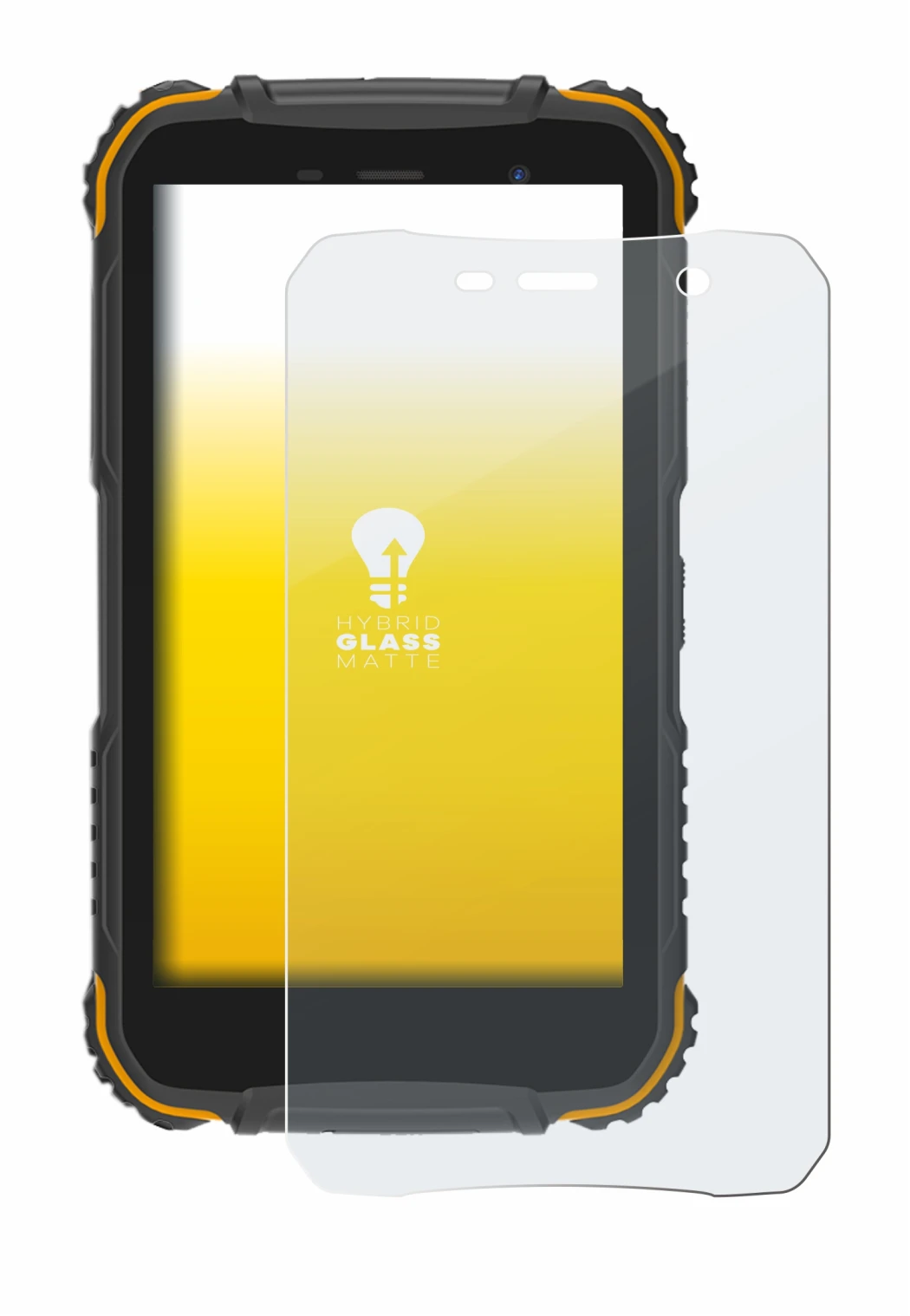 Image de l'appareil Doogee S35 avec une grande variété de protections d'écran.