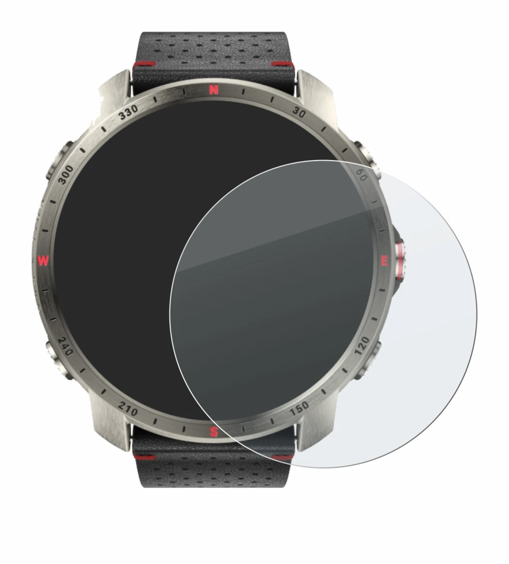 Image de l'appareil Polar Grit X Pro Titan avec une grande variété de protections d'écran.