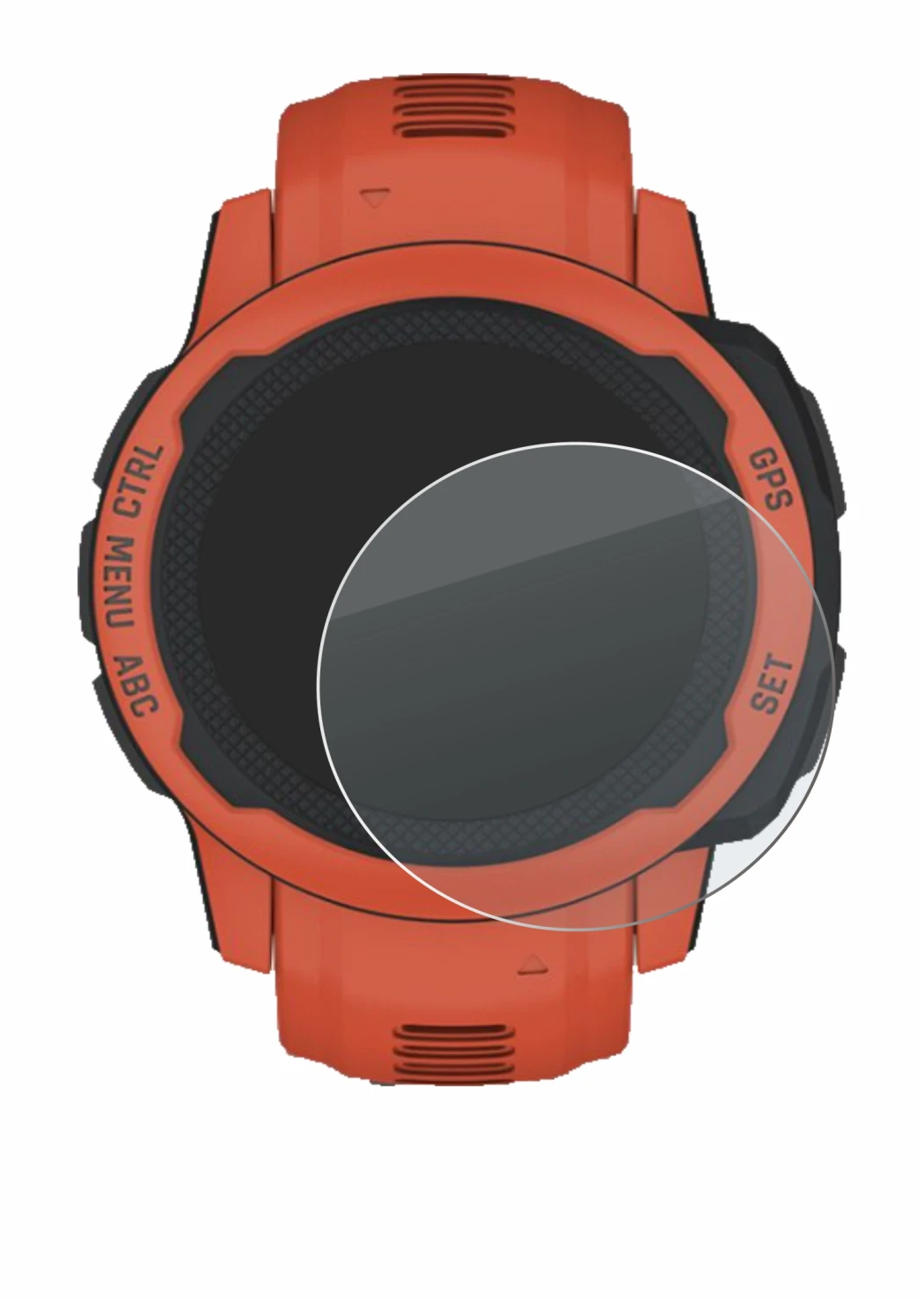 Image de l'appareil Garmin Instinct 2S avec une grande variété de protections d'écran.