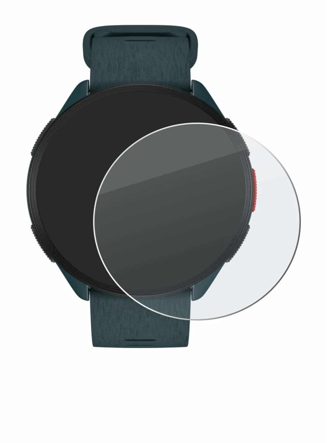 Image de l'appareil Polar Pacer avec une grande variété de protections d'écran.