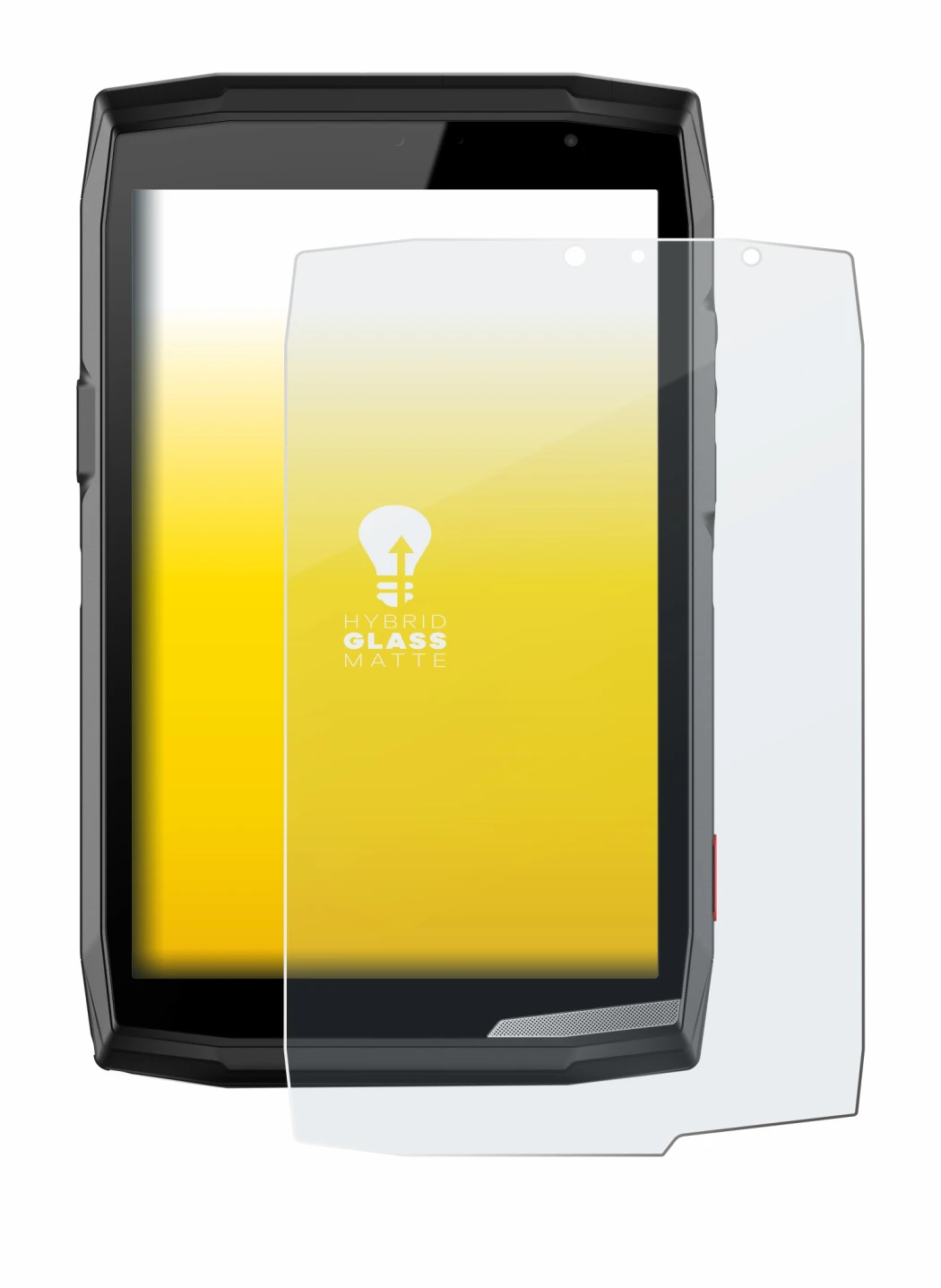 Image de l'appareil Crosscall Core T5 avec une grande variété de protections d'écran.