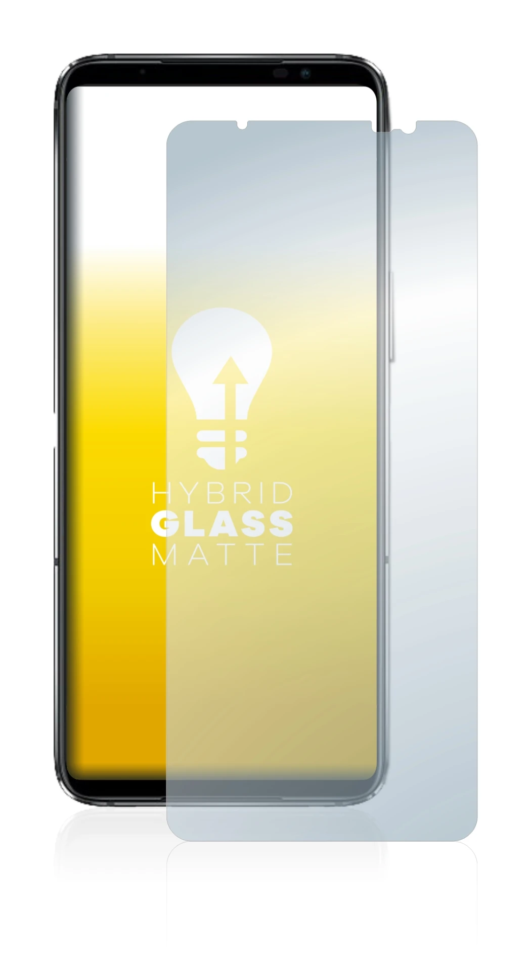 Image de l'appareil ASUS ROG Phone 6D Ultimate avec une grande variété de protections d'écran.