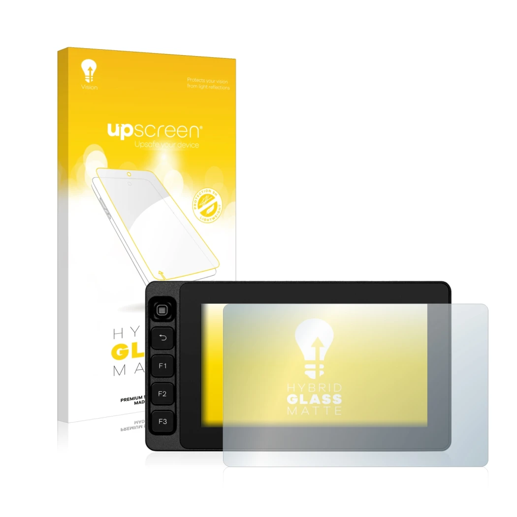 Face avant d’un emballage produit avec le logo de la marque upscreen. À côté, l’appareil SmallHD Ultra 5 est représenté avec l