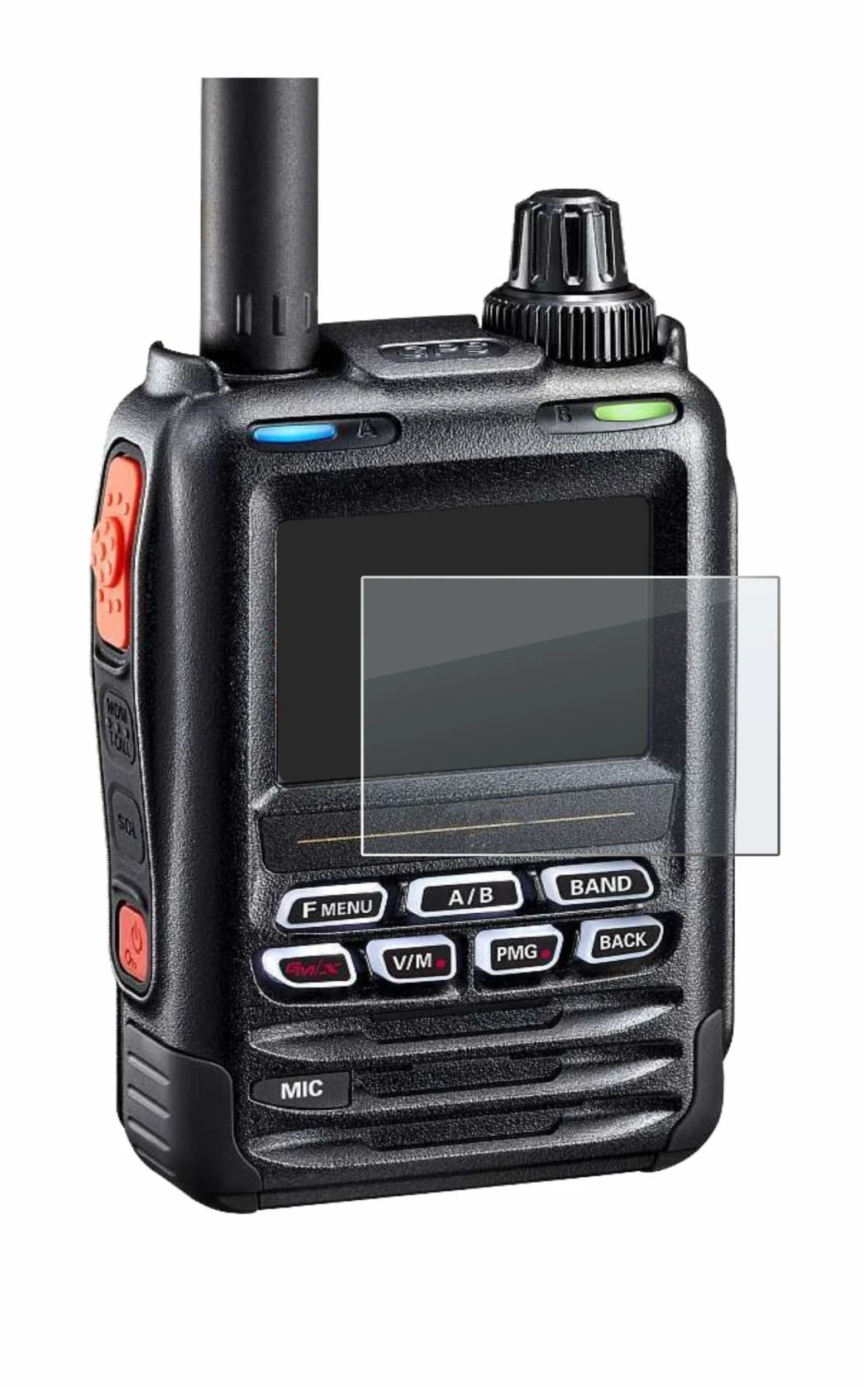 Image de l'appareil Yaesu FT-5DE/DR avec une grande variété de protections d'écran.