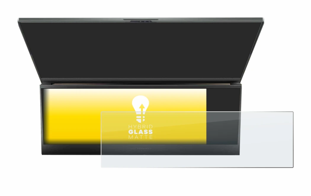 Image de l'appareil ASUS ROG Zephyrus Duo 16 2023 (Touch Bar UNIQUEMENT) avec une grande variété de protections d'écran.