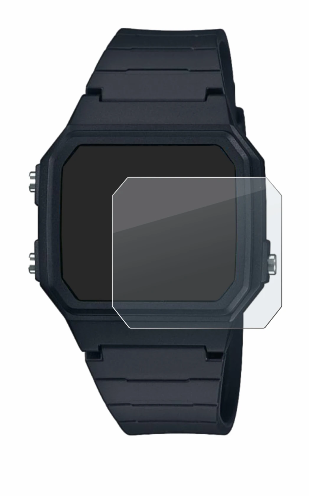 Image de l'appareil Casio W-217H-1AVCF avec une grande variété de protections d'écran.